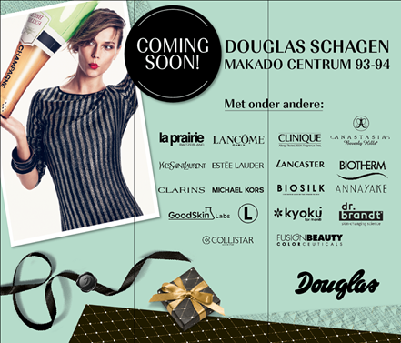 Binnenkort wordt er een filiaal van Douglas geopend in het Makado Centrum te Schagen